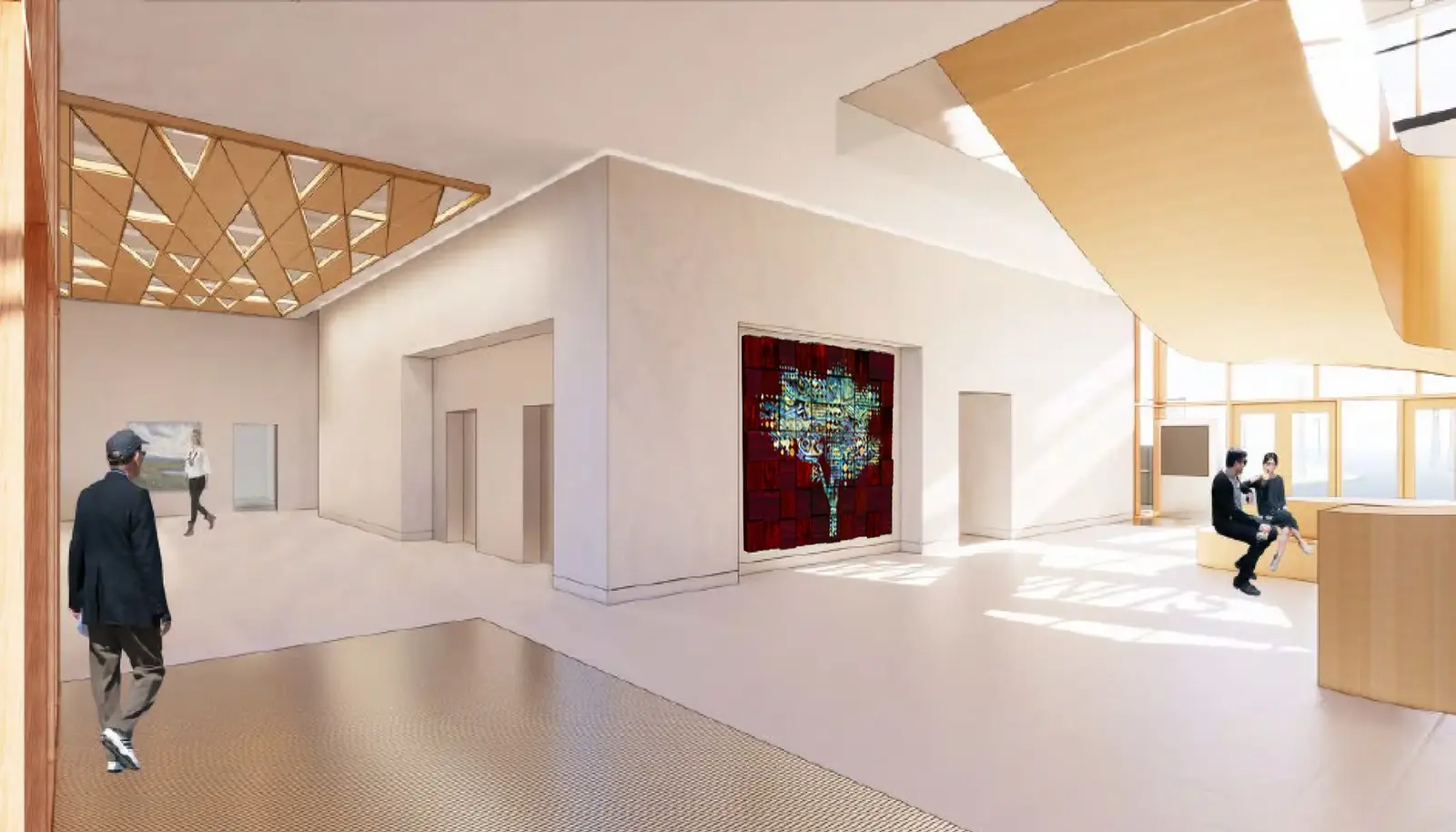 Innovative Civic Center with Green Spaces and Amenities