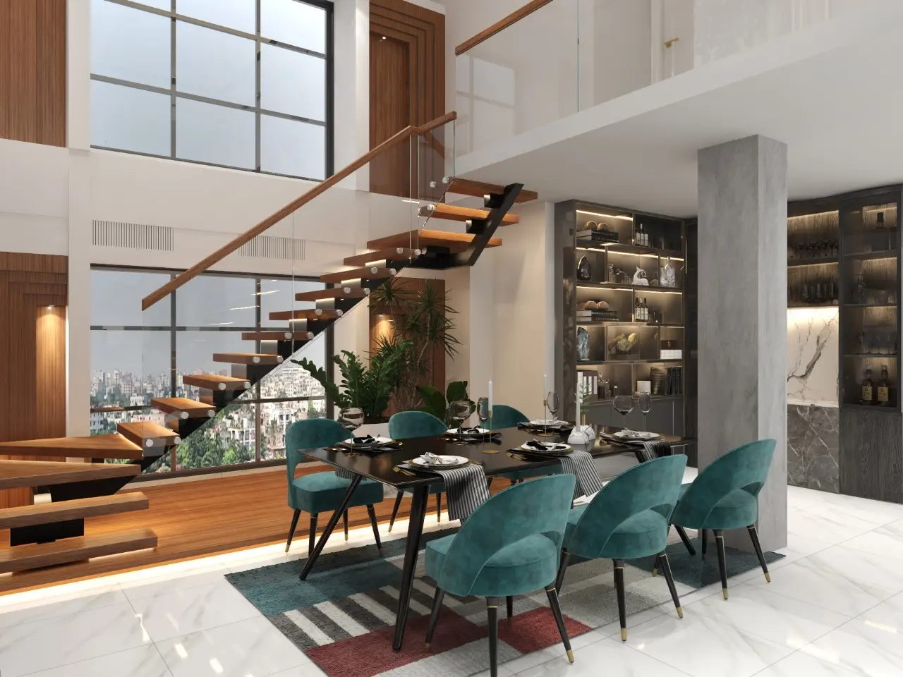 Elegant Spacious Duplex Design with Luxury Finishes