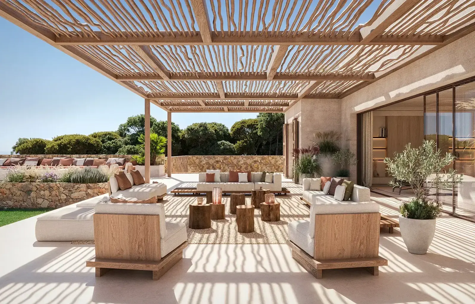 Elegant Mediterranean Luxury Villa with Gardens